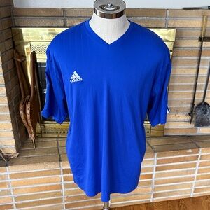 Adidas Men's Royal Blue V-Neck Jersey Size XL